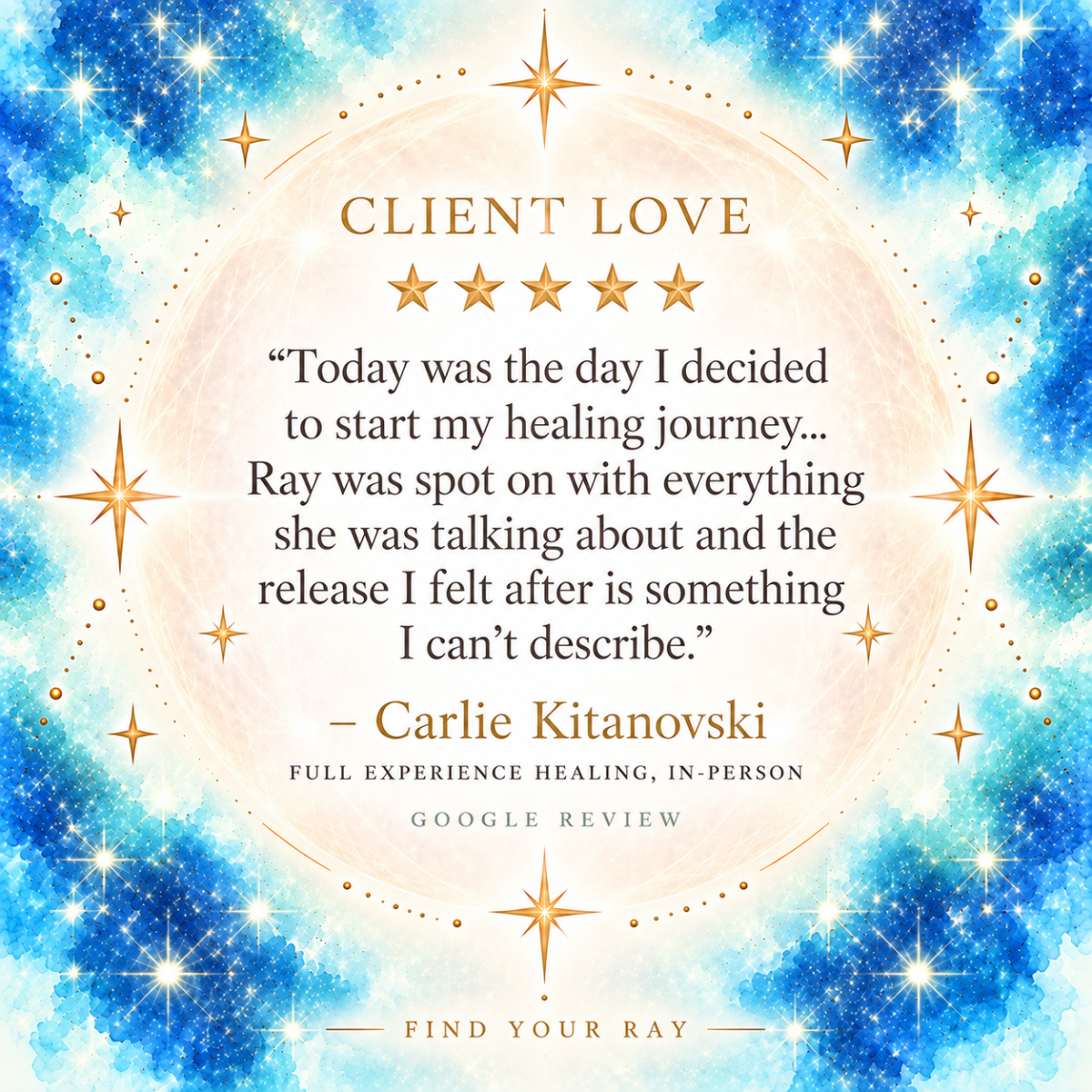 Find Your Ray client testimonial