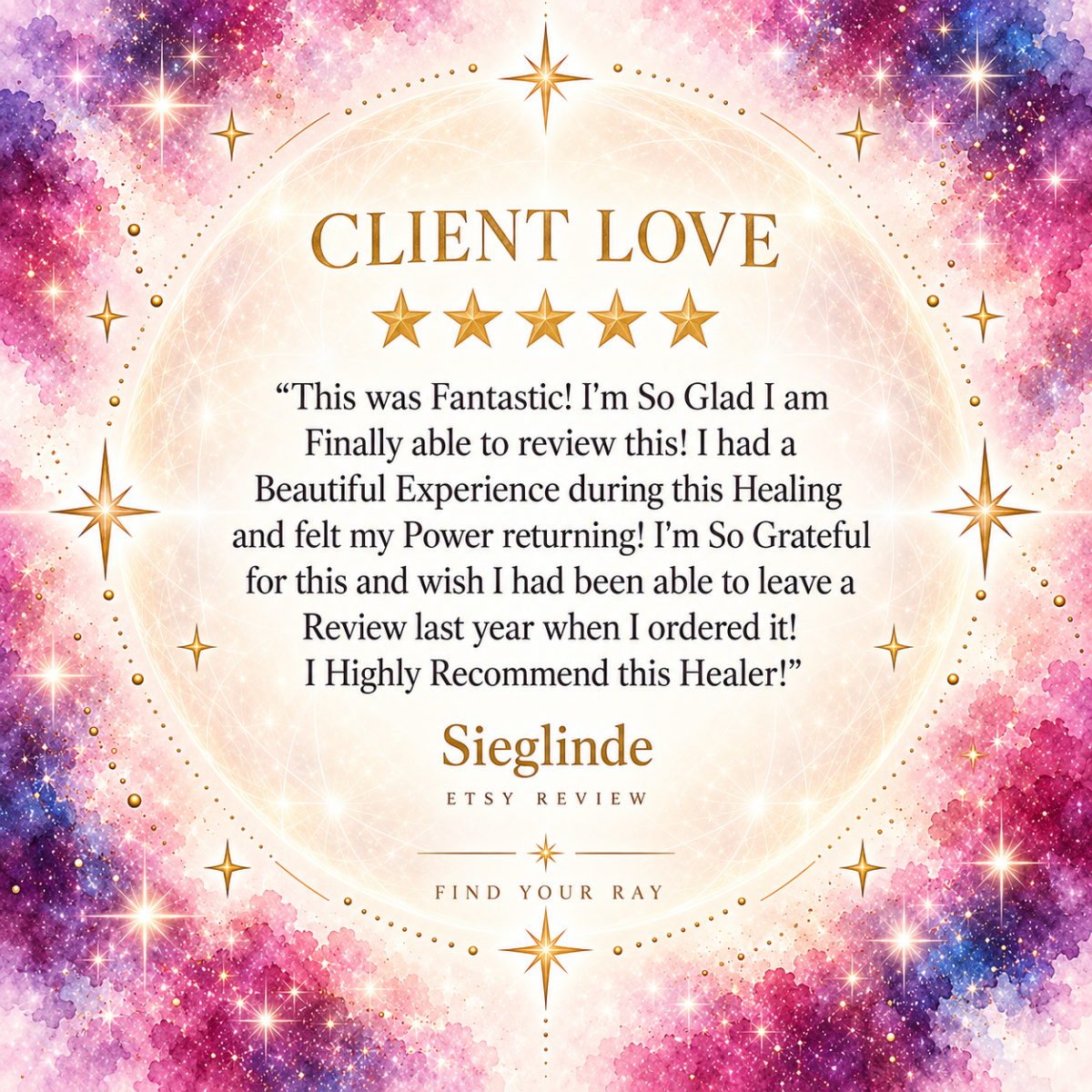 Find Your Ray client testimonial