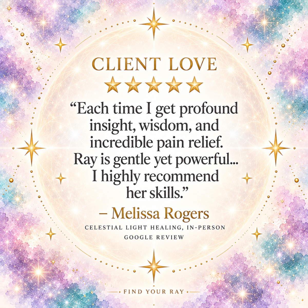 Find Your Ray client testimonial